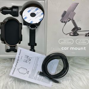 GPSNavigation car mount with 10W QI Wireless Charging